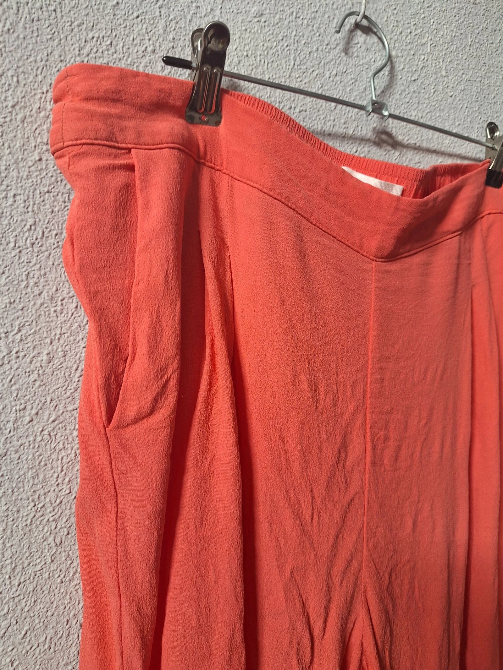 Mango XL coral fluid summer palazzo pants – photo 2